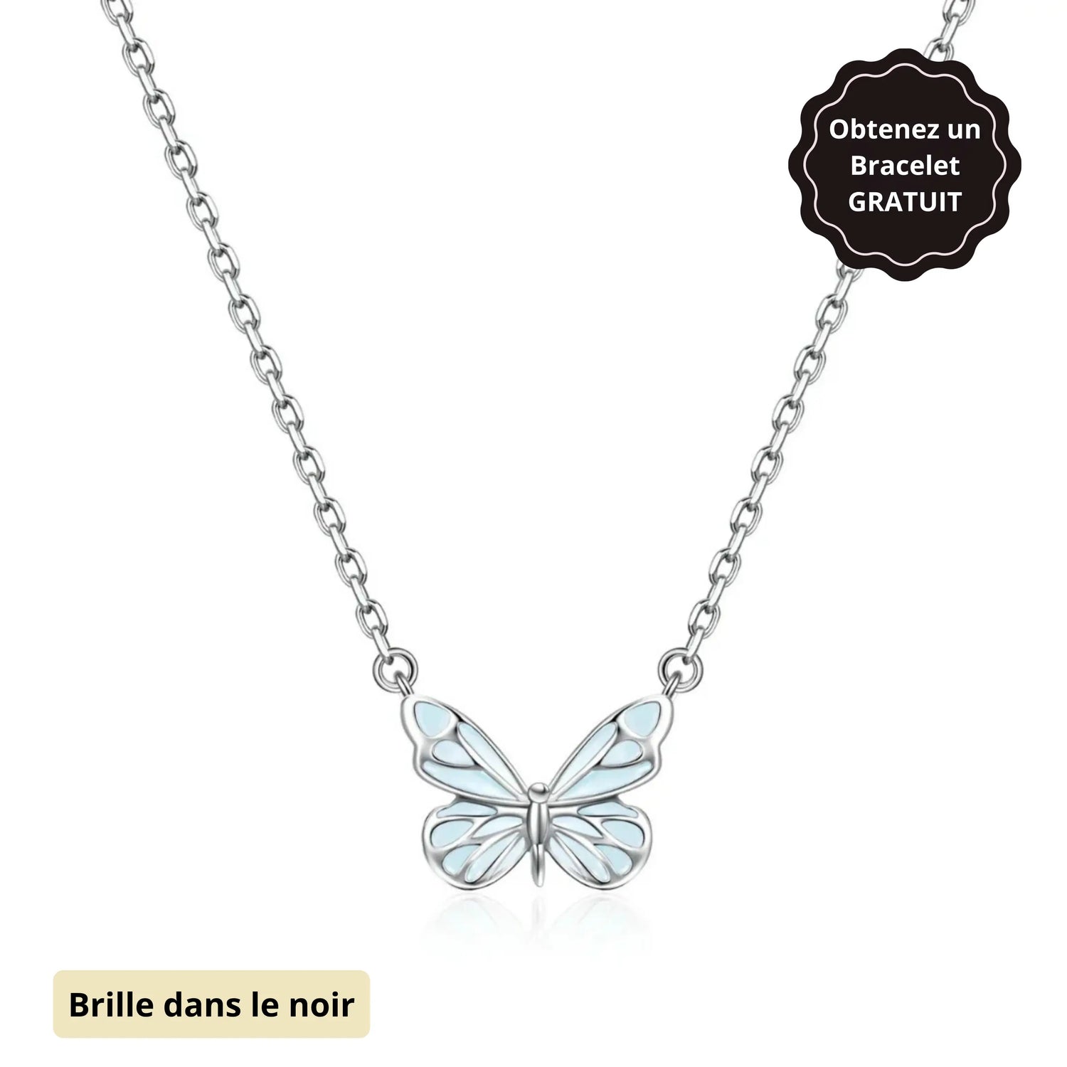 Althéara - Collier papillon lumineux